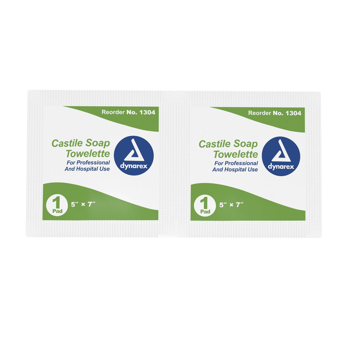Dynarex Scented Castile Soap Towelettes, Individual Packets, Non-Sterile, 5" x 7" - 1304 - LL Medico