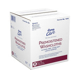 Dynarex DynaCare Premoistened Washcloths, Lightly Scented, 9" x 13", 64 Count