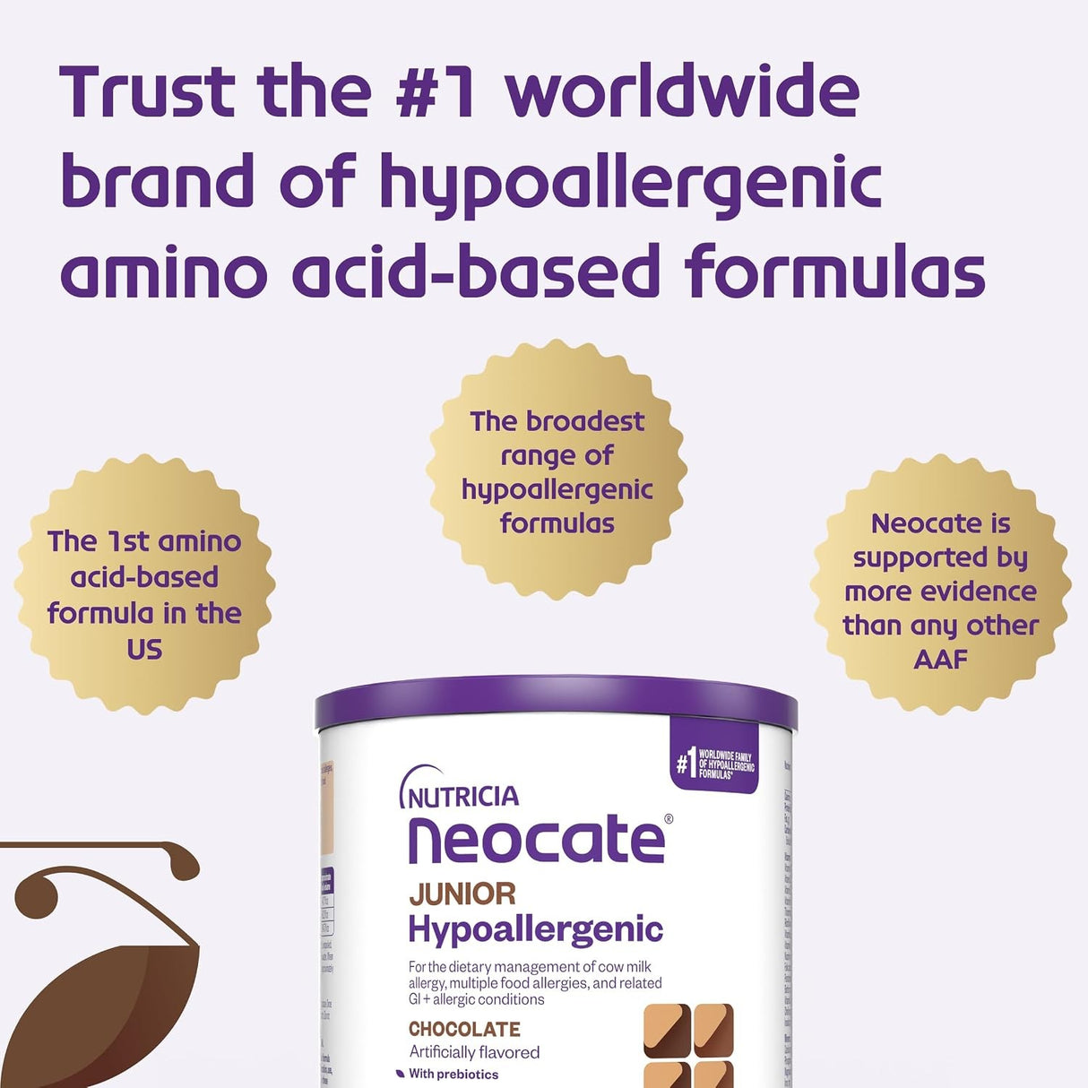 Neocate Junior Pediatric Oral Supplement, Chocolate, 14.1 oz