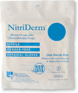 NitriDerm Nitrile Surgical Gloves, Sterile, Powder-Free, White
