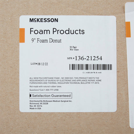 Head Positioner Donut McKesson 9 Inch Diameter Foam Freestanding
