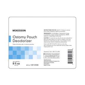 McKesson Ostomy Appliance Deodorant, 8-ounce squeeze bottle