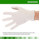 McKesson Confiderm CL Latex Exam Gloves, Powder-Free, Non-Sterile, Textured Fingertips, Standard Cuff, Ivory - 14-422 - LL Medico