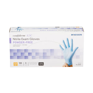 McKesson Confiderm 4.5C Nitrile Exam Gloves, Powder-Free, Textured, Non-Sterile - 14-652C - LL Medico