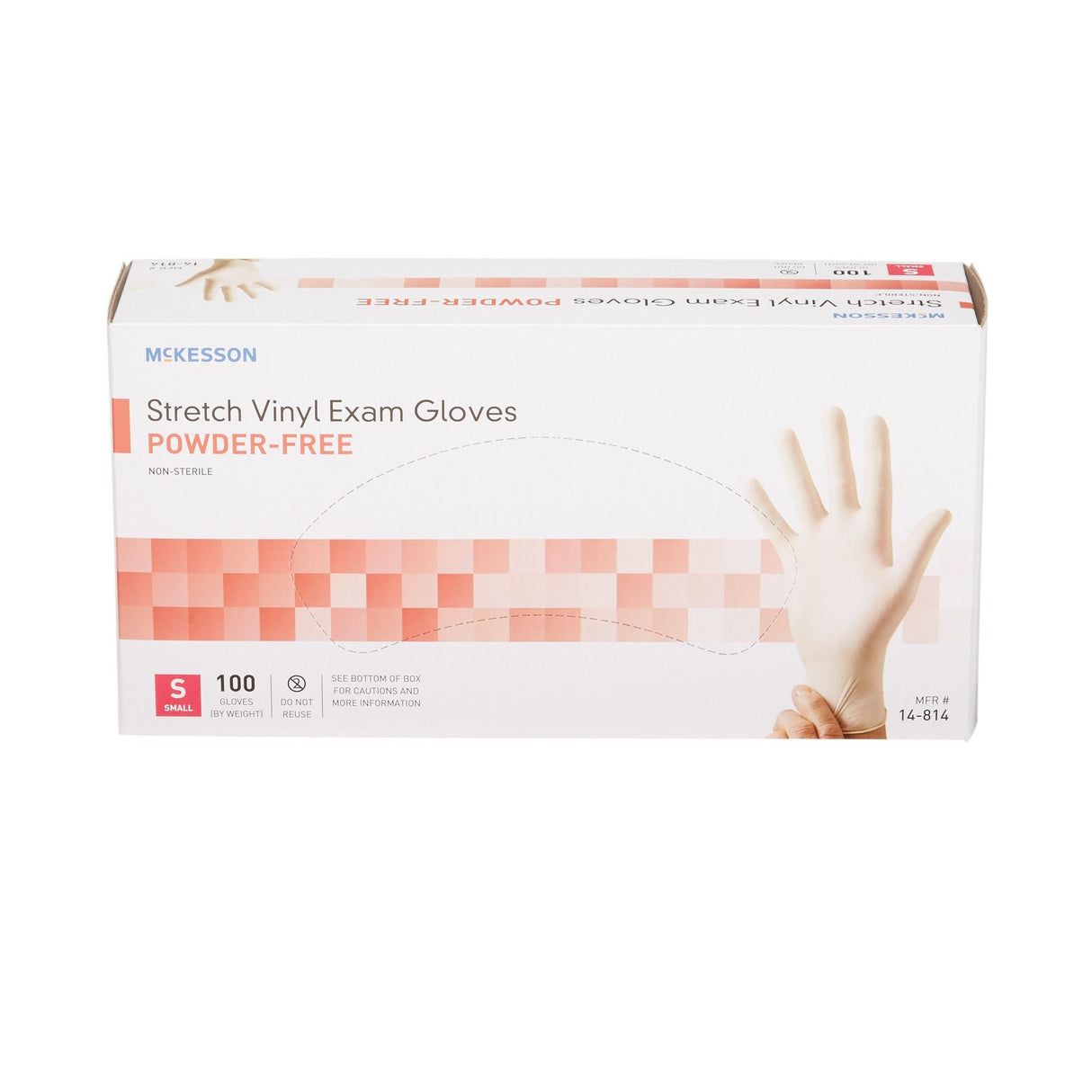McKesson Stretch Vinyl Exam Gloves - 14-814 - LL Medico