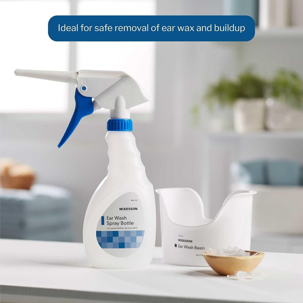 McKesson Ear Wash System Kit with Basin, Spray Bottle and 20 Ear Tips