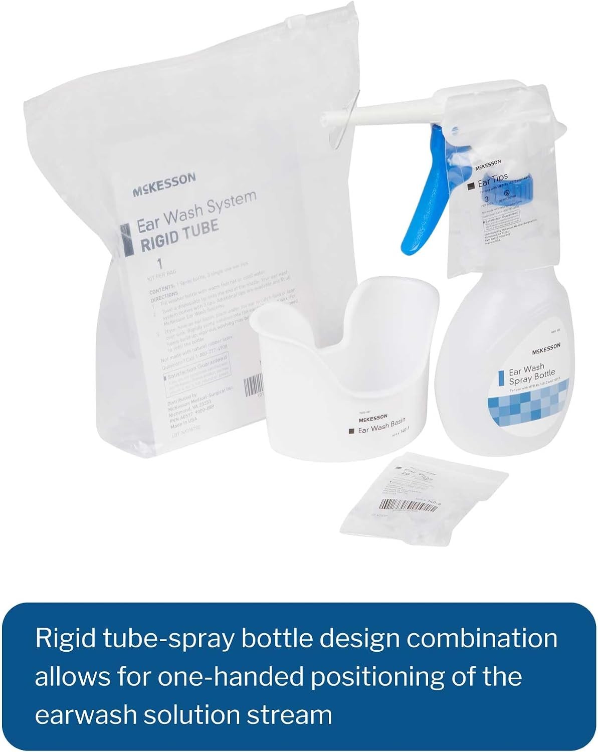 McKesson Ear Wash System Kit with Basin, Spray Bottle and 20 Ear Tips