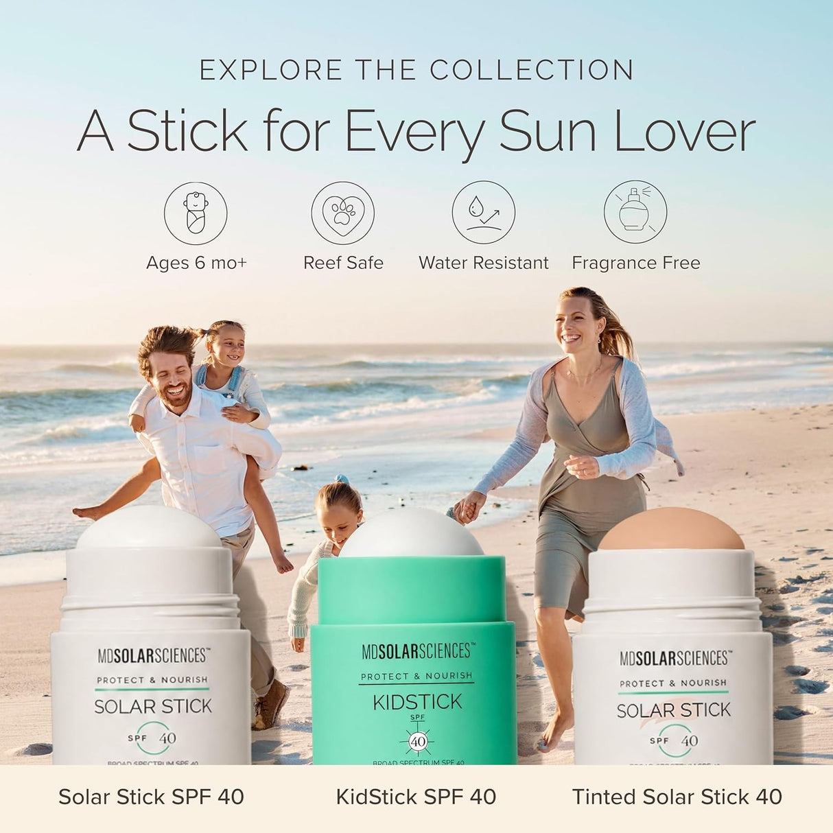 MDSolarSciences Protect & Nourish Solar Stick Tinted Sunscreen SPF 40, 0.6 oz
