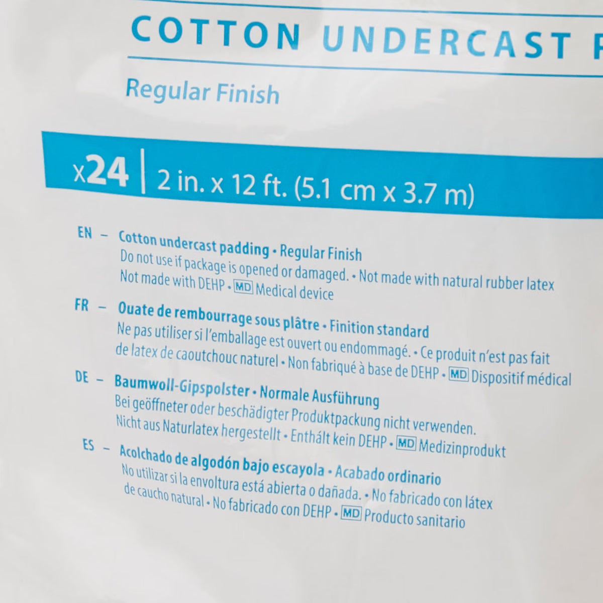 Webril Undercast Cast Padding, Cotton, White, Nonsterile - LL Medico