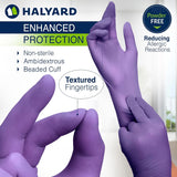 Halyard Purple Nitrile-Xtra Exam Gloves, Powder-Free, Extended Cuff