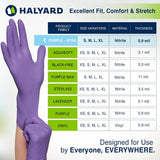 Halyard Purple Nitrile-Xtra Exam Gloves, Powder-Free, Extended Cuff