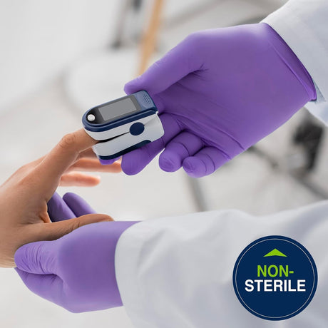 Halyard Purple Nitrile-Xtra Exam Gloves, Powder-Free, Extended Cuff