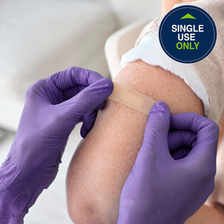 Halyard Purple Nitrile-Xtra Exam Gloves, Powder-Free, Extended Cuff