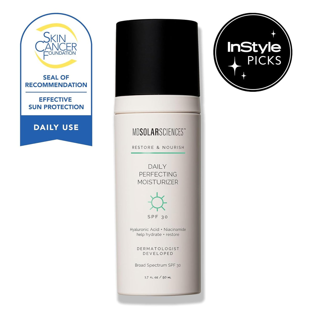 MDSolarSciences Daily Perfecting Moisturizer SPF 30 Lotion, Scented, 1.7 oz