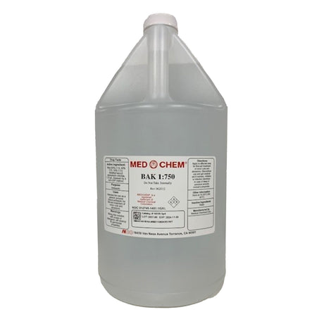 BAK 1:750 Benzalkonium Chloride, Topical Liquid Antiseptic, 1 gal Bottle - 1451B-1GL-Single - LL Medico