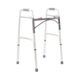 Dual Release Folding Walker Adjustable Height McKesson Aluminum Frame 350 Lbs. Weight Capacity 32 to 39 Inch Height