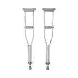 Underarm Crutches McKesson Youth 4 Foot 6 Inch to 5 Foot 2 Inch User Height Aluminum Frame 350 Lbs. Weight Capacity