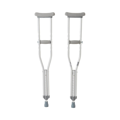 Underarm Crutches McKesson Youth 4 Foot 6 Inch to 5 Foot 2 Inch User Height Aluminum Frame 350 Lbs. Weight Capacity