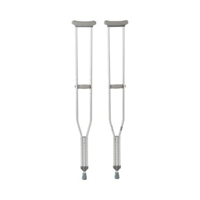 Underarm Crutches McKesson Tall Adult 5 Foot 10 Inch to 6 Foot 6 Inch User Height Aluminum Frame 350 Lbs. Weight Capacity