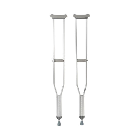 Underarm Crutches McKesson Tall Adult 5 Foot 10 Inch to 6 Foot 6 Inch User Height Aluminum Frame 350 Lbs. Weight Capacity