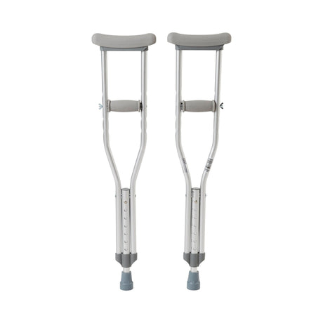 Underarm Crutches McKesson Pediatric 4 Foot to 4 Foot 6 Inch User Height Aluminum Frame 175 Lbs. Weight Capacity