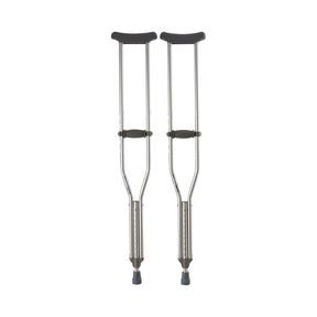 Underarm Crutches McKesson Adult 5 Foot 2 Inch to 5 Foot 10 Inch User Height Aluminum Frame 350 Lbs. Weight Capacity