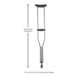 Underarm Crutches McKesson Adult 5 Foot 2 Inch to 5 Foot 10 Inch User Height Aluminum Frame 350 Lbs. Weight Capacity