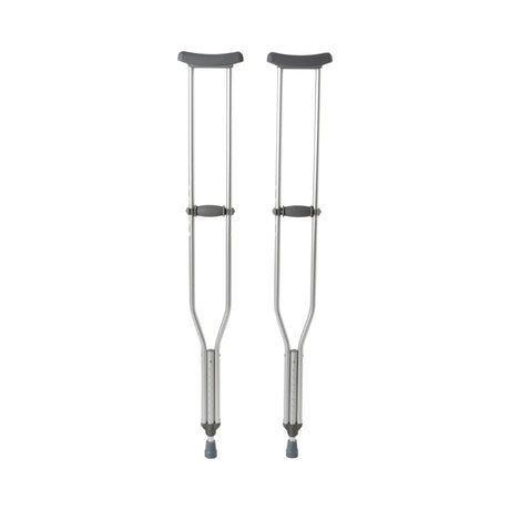 Underarm Crutches McKesson Tall Adult 5 Foot 10 Inch to 6 Foot 6 Inch User Height Aluminum Frame 350 Lbs. Weight Capacity