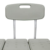 McKesson Knocked Down Bath Transfer Bench Removable Arm Rail 17-1/2 to 22-1/2 Inch Seat Height 400 Lbs. Weight Capacity