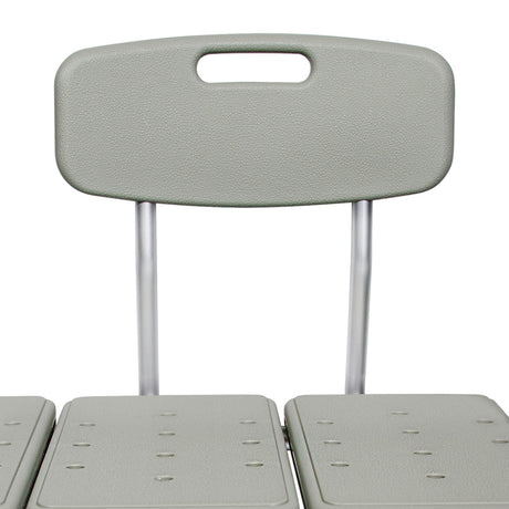 McKesson Knocked Down Bath Transfer Bench Removable Arm Rail 17-1/2 to 22-1/2 Inch Seat Height 400 Lbs. Weight Capacity