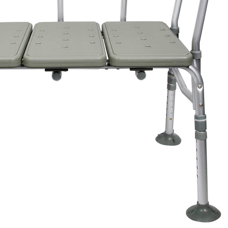 McKesson Knocked Down Bath Transfer Bench Removable Arm Rail 17-1/2 to 22-1/2 Inch Seat Height 400 Lbs. Weight Capacity