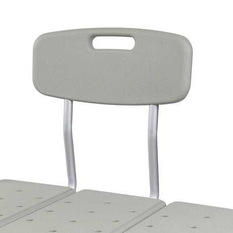 McKesson Knocked Down Bath Transfer Bench Removable Arm Rail 17-1/2 to 22-1/2 Inch Seat Height 400 Lbs. Weight Capacity