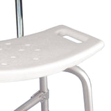 Bath Bench McKesson Without Arms Aluminum Frame with Backrest 20 Inch Seat Width 500 Lbs. Weight Capacity
