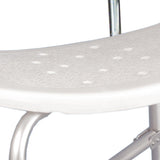 Bath Bench McKesson Without Arms Aluminum Frame with Backrest 20 Inch Seat Width 500 Lbs. Weight Capacity