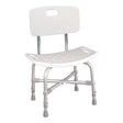 Bath Bench McKesson Without Arms Aluminum Frame with Backrest 20 Inch Seat Width 500 Lbs. Weight Capacity