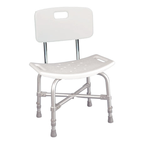 Bath Bench McKesson Without Arms Aluminum Frame with Backrest 20 Inch Seat Width 500 Lbs. Weight Capacity