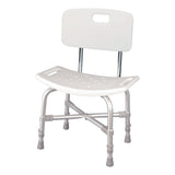 Bath Bench McKesson Without Arms Aluminum Frame with Backrest 20 Inch Seat Width 500 Lbs. Weight Capacity