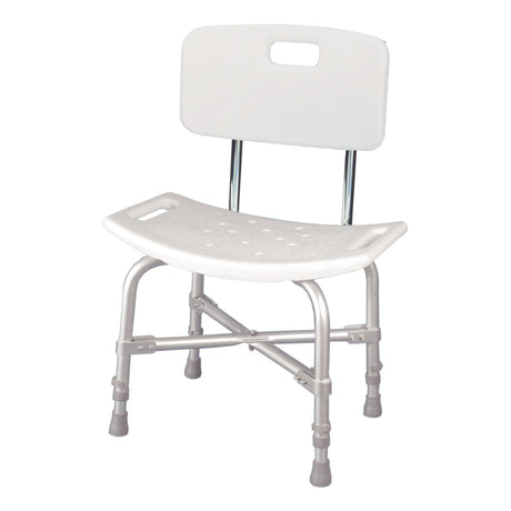 Bath Bench McKesson Without Arms Aluminum Frame with Backrest 20 Inch Seat Width 500 Lbs. Weight Capacity