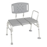 McKesson Knocked Down Bariatric Bath Transfer Bench Arm Rail 18-1/4 to 23-1/4 Inch Seat Height 500 Lbs. Weight Capacity