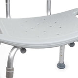 Bath Bench McKesson Without Arms Aluminum Frame Removable Backrest 19-1/4 Inch Seat Width 300 Lbs. Weight Capacity