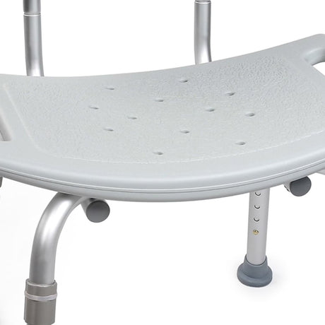 Bath Bench McKesson Without Arms Aluminum Frame Removable Backrest 19-1/4 Inch Seat Width 300 Lbs. Weight Capacity