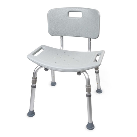 Bath Bench McKesson Without Arms Aluminum Frame Removable Backrest 19-1/4 Inch Seat Width 300 Lbs. Weight Capacity