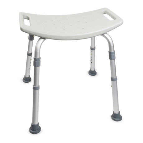 Bath Bench McKesson Without Arms Aluminum Frame Without Backrest 19-1/4 Inch Seat Width 300 Lbs. Weight Capacity