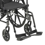 Lightweight Wheelchair McKesson Dual Axle Desk Length Arm Swing-away Footrest Black Upholstery 18 Inch Seat Width Adult 300 Lbs. Weight Capacity