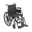 Lightweight Wheelchair McKesson Dual Axle Desk Length Arm Swing-away Footrest Black Upholstery 18 Inch Seat Width Adult 300 Lbs. Weight Capacity