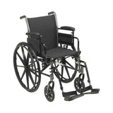 Lightweight Wheelchair McKesson Dual Axle Desk Length Arm Swing-away Footrest Black Upholstery 18 Inch Seat Width Adult 300 Lbs. Weight Capacity