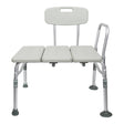 McKesson Knocked Down Bath Transfer Bench Removable Arm Rail 17-1/2 to 22-1/2 Inch Seat Height 400 Lbs. Weight Capacity