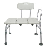 McKesson Knocked Down Bath Transfer Bench Removable Arm Rail 17-1/2 to 22-1/2 Inch Seat Height 400 Lbs. Weight Capacity