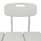McKesson Knocked Down Bath Transfer Bench Removable Arm Rail 17-1/2 to 22-1/2 Inch Seat Height 400 Lbs. Weight Capacity