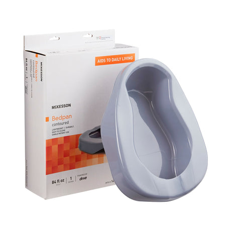 Contoured Bedpan McKesson Unisex Gray 84 Oz. / 2484 Ml